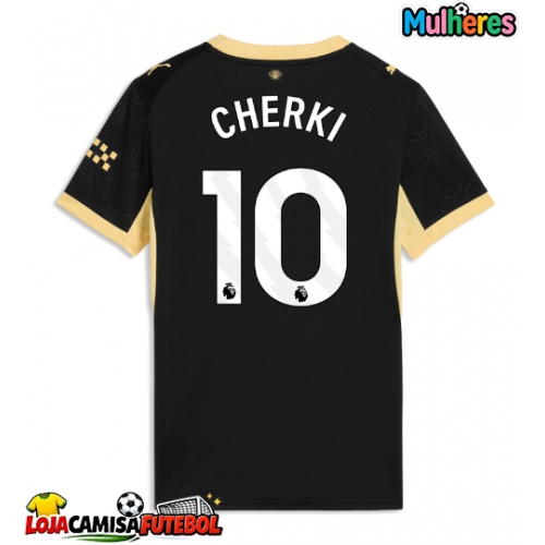 Camisa de Futebol Manchester City Rayan Cherki #10 Equipamento Secundário Mulheres 2026-27 Manga Curta